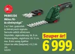 Lidl PARKSIDE Akkus fű- és sövényvágó ajánlat
