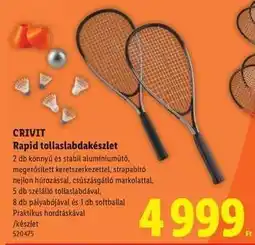 Lidl CRIVIT Rapid tollaslabdakészlet ajánlat