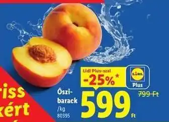 Lidl Őszibarack ajánlat