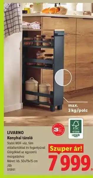 LIVARNO Konyhai tároló