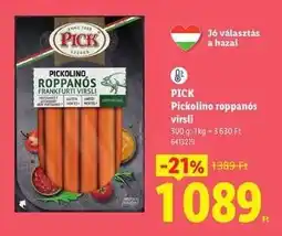 Lidl Pick Pickolino roppanós virsli ajánlat
