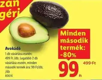 Lidl Avokádó ajánlat