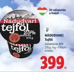 Lidl Nádudvari tejföl ajánlat
