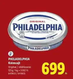 Lidl PHILADELPHIA Krémsajt ajánlat