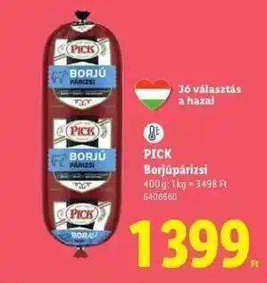Lidl PICK Borjúpárizsi ajánlat