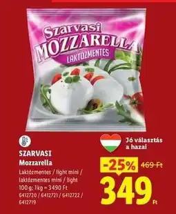 Lidl SZARVASI Mozzarella ajánlat