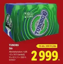 Lidl TUBORG ajánlat