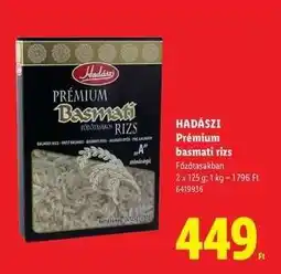Lidl HADÁSZI Prémium basmati rizs ajánlat