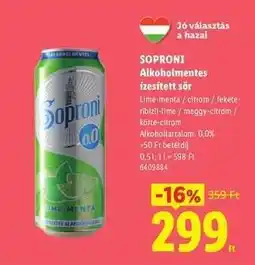 Lidl SOPRONI Alkoholmentes ízesített sör ajánlat