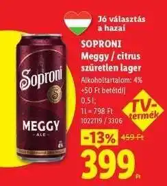 Lidl SOPRONI ajánlat