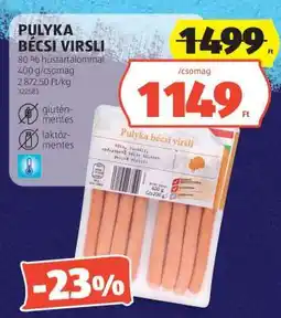 ALDI Pulyka Bécsi Virsli ajánlat