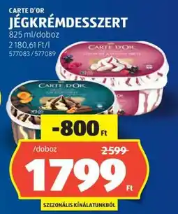 ALDI CARTE D'OR JÉGKRÉMDESSZERT ajánlat