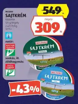 ALDI MILSANI SAJTKRÉM ajánlat