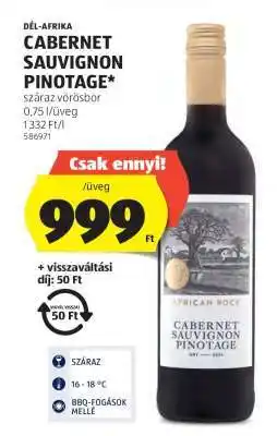 ALDI CABERNET SAUVIGNON PINOTAGE ajánlat
