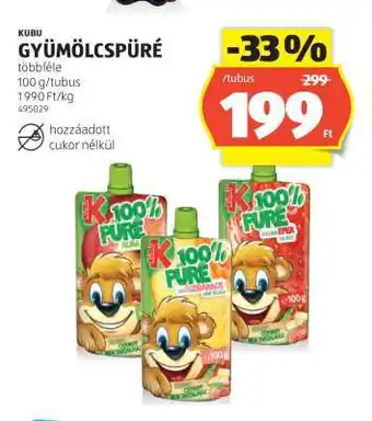 ALDI Kubu Gyümölcspüré ajánlat