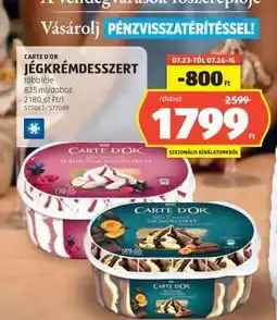 ALDI CARTE D'OR JÉGKRÉMDESSZERT ajánlat