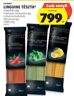 ALDI Gourmet Linguine Tészta ajánlat