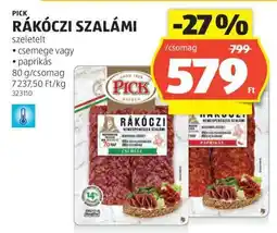 ALDI PICK Rákóczi szalámi ajánlat