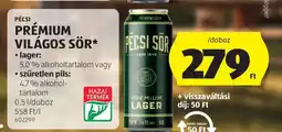 ALDI Pécsi Prémium Világos Sör ajánlat