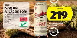 ALDI Pécsi Szalon Világos Sör ajánlat