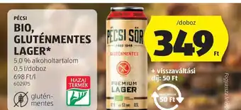 ALDI Pécsi Bio, Gluténmentes Lager ajánlat