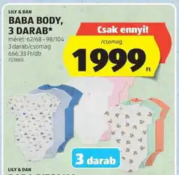 ALDI LILY & DAN BABA BODY, 3 DARAB ajánlat