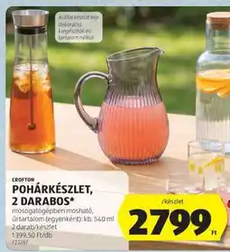 ALDI CROFTON POHÁRKÉSZLET, 2 DARABOS ajánlat