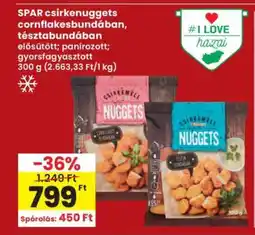 Interspar SPAR csirkenuggets cornflakesbundában, tésztabundában ajánlat