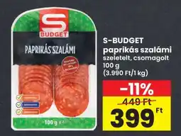 Interspar S-BUDGET paprikás szalámi ajánlat