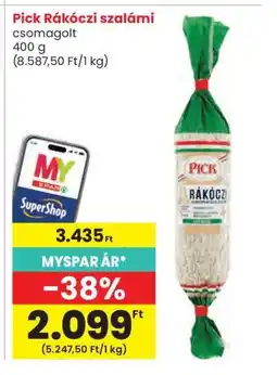 Interspar PICK Rákóczi szalámi ajánlat
