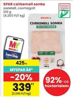 Interspar SPAR csirkemell sonka ajánlat