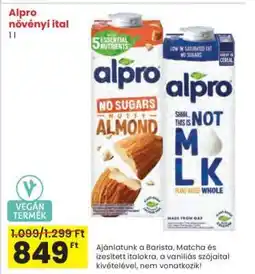 Interspar Alpro növényi ital ajánlat