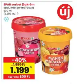 Interspar SPAR sorbet jégkrém ajánlat