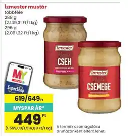 Interspar Ízmester mustár ajánlat