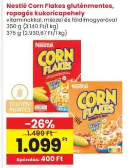 Interspar Nestlé Corn Flakes gluténmentes, ropogós kukoricapehely ajánlat