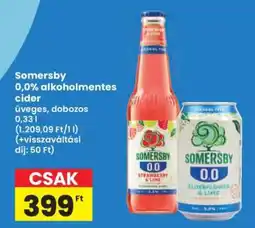 Interspar Somersby 0,0% alkoholmentes cider ajánlat