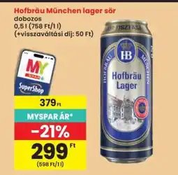 Interspar Hofbräu München lager sör ajánlat