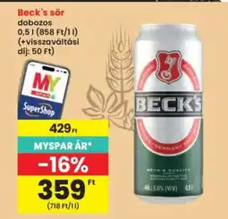 Interspar Beck's sör ajánlat