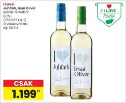 Interspar I Love Juhfark, Irsai Olivér ajánlat