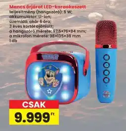 Interspar Mancs őrjárat LED-karaokeszett ajánlat