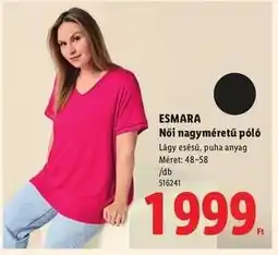 Lidl ESMARA Női nagyméretű póló ajánlat