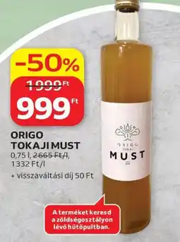 Auchan Origo tokaji must ajánlat