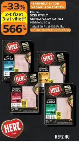 Auchan Herz szeletelt sonka vagy karaj ajánlat