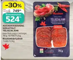 Auchan Auchan kedvenc szeletelt téliszalámi ajánlat