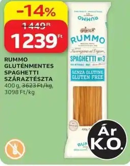 Auchan Rummo gluténmentes spaghetti száraztészta ajánlat
