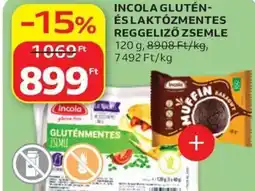 Auchan Incola glutén- és laktózmentes reggeliző zsemle ajánlat