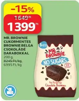 Auchan Mr. brownie cukormentes brownie belga csokoládé darabokkal ajánlat