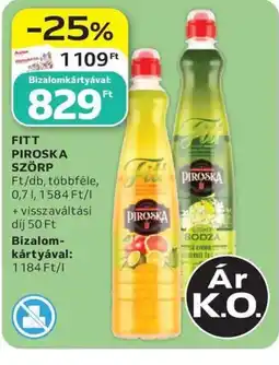 Auchan Fitt piroska szörp ajánlat