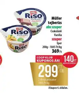 Coop Müller Tejberizs ajánlat