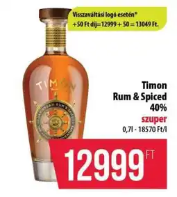 Coop Timon Rum & Spiced 40% ajánlat